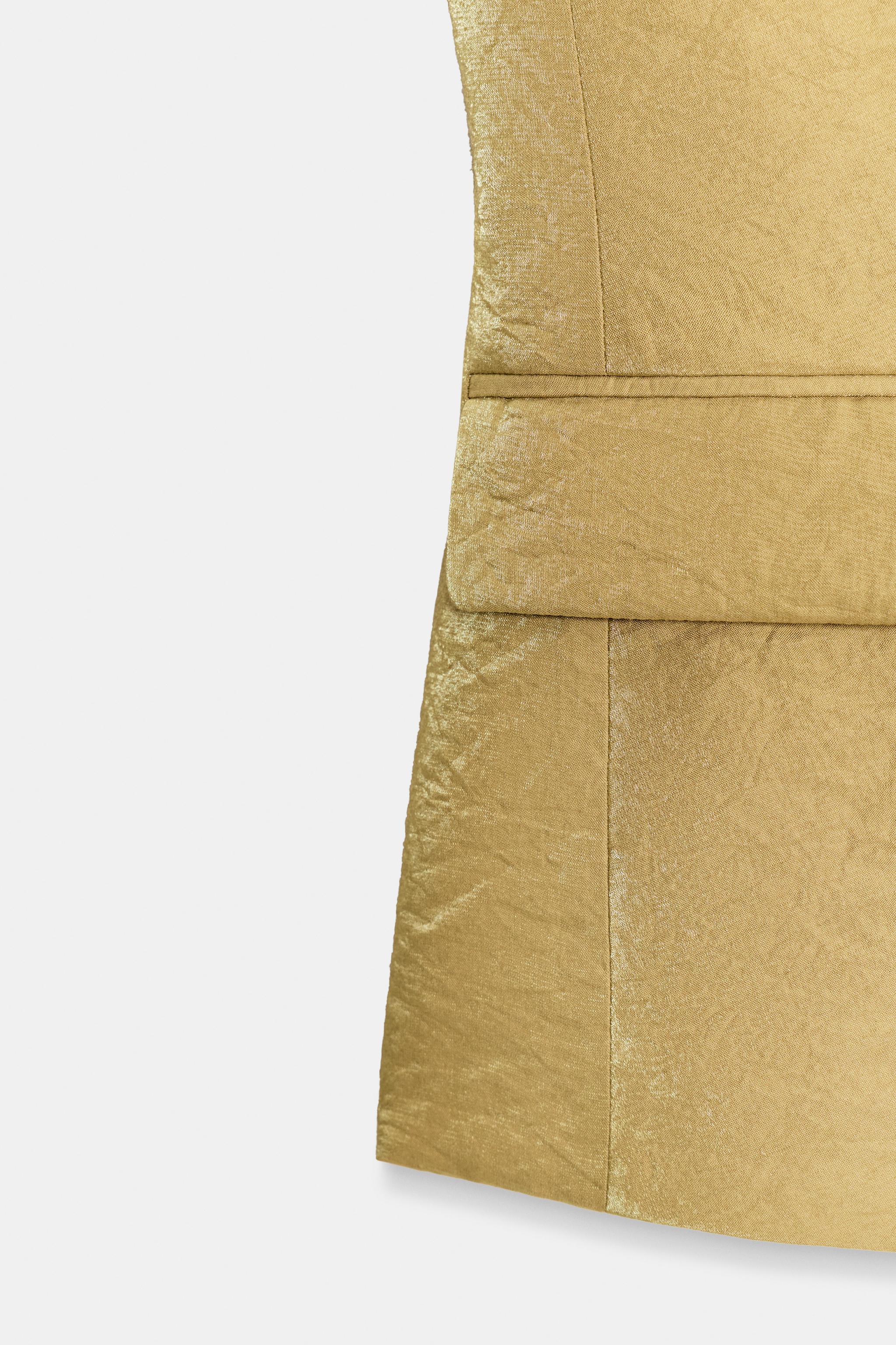 WRINKLED SATIN EFFECT VEST